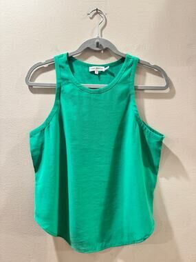 Good American Cut In Woven Tank Top - Size 0